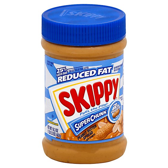 SKIPPY Peanut Butter Spread Super Chunk Reduced Fat - 16.3 Oz