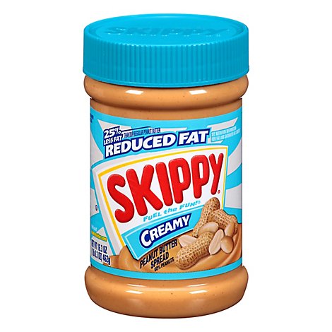 SKIPPY Peanut Butter Spread Creamy Reduced Fat - 16.3 Oz