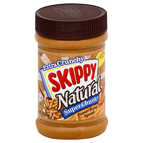 SKIPPY Natural Peanut Butter Spread Super Chunk Extra Crunchy - 15 Oz
