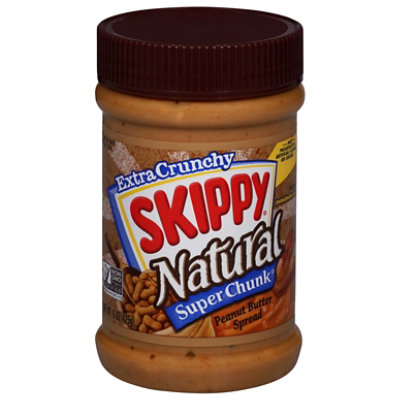 SKIPPY Natural Peanut Butter Spread Super Chunk Extra Crunchy - 15 Oz