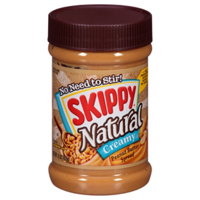 SKIPPY Natural Peanut Butter Spread Creamy - 15 Oz