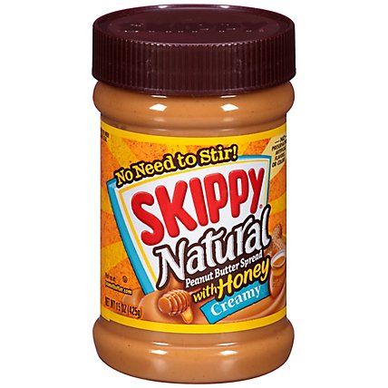 SKIPPY Natural Peanut Butter Spread Creamy with Honey - 15 Oz - Image 3