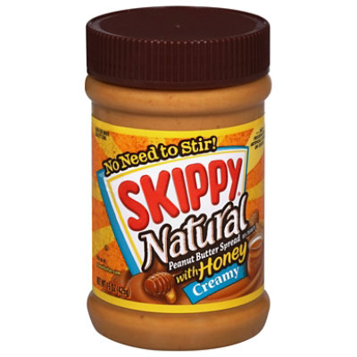 SKIPPY Natural Peanut Butter Spread Creamy with Honey - 15 Oz