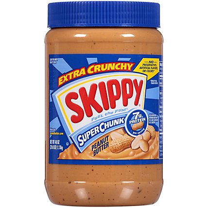SKIPPY Peanut Butter Spread Super Chunk Extra Crunchy - 40 Oz - Image 1