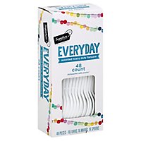 Signature SELECT Flatware Everyday Assorted Heavy Duty 16 Forks 16 Knives 16 Spoons - 48 Count - Image 1