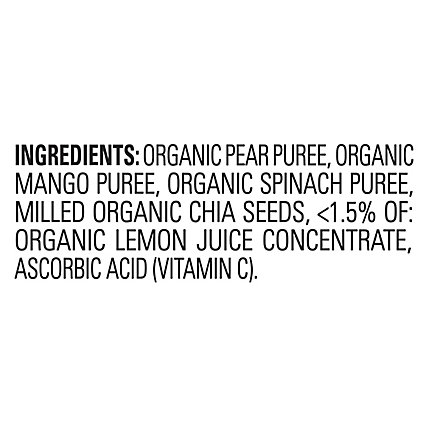 Happy Tot Organics Super Foods Blend Pears Mangos & Spinach + Super Chia - 4 Oz - Image 4