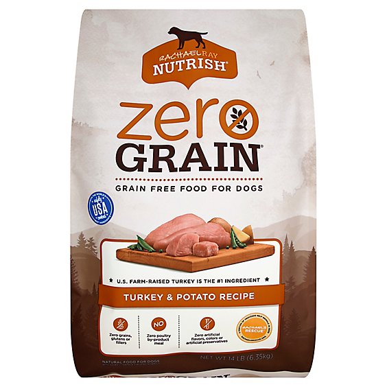 Rachael Ray Nutrish Zero Grain Turkey & Potato Recipe Bag - 14 Lb