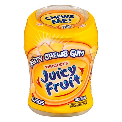 Juicy Fruit Original Sugar Free Chewing Gum Bottle - 40 Count - Image 3