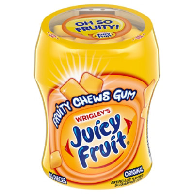 Juicy Fruit Original Sugar Free Chewing Gum Bottle - 40 Count - Image 4