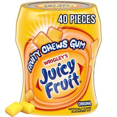 Juicy Fruit Original Sugar Free Chewing Gum Bottle - 40 Count - Image 1