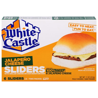 White Castle Microwaveable Cheeseburgers Jalapeno - 6 Count