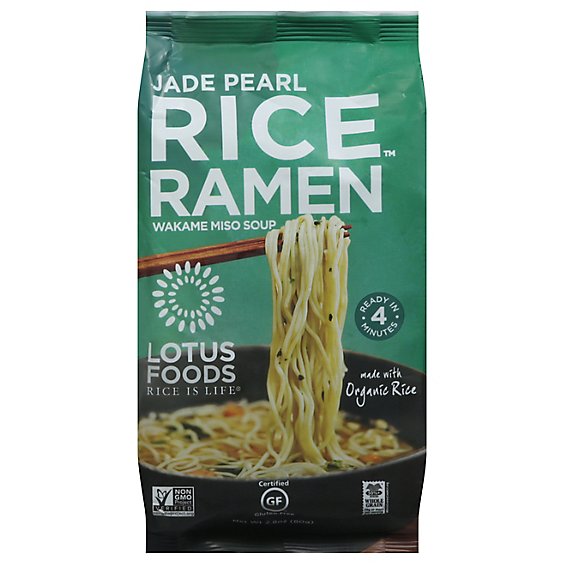 Lotus Foods Rice Ramen with Miso Soup Jade Pearl - 2.8 Oz