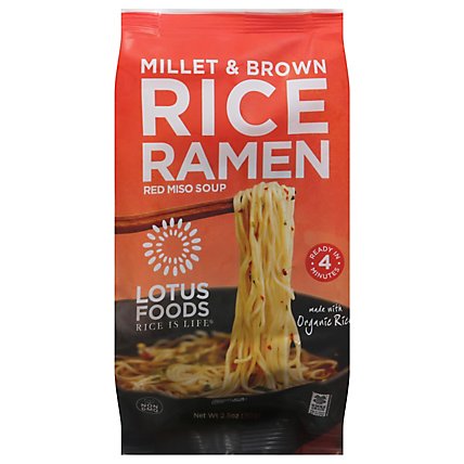 Lotus Foods Rice Ramen with Miso Soup Millet & Brown - 2.8 Oz - Image 3