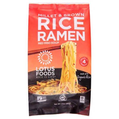 Lotus Foods Rice Ramen with Miso Soup Millet & Brown - 2.8 Oz - Image 2