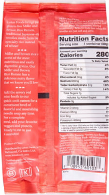 Lotus Foods Rice Ramen with Miso Soup Millet & Brown - 2.8 Oz - Image 5