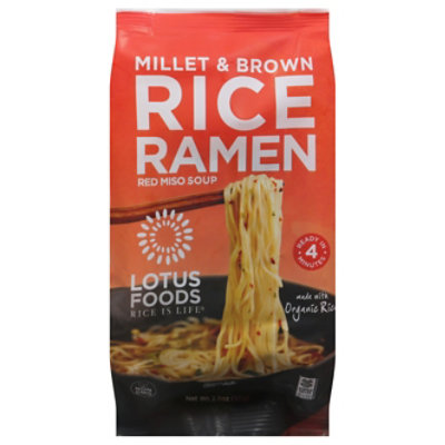 Lotus Foods Rice Ramen with Miso Soup Millet & Brown - 2.8 Oz