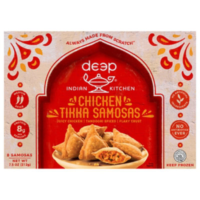 Deep Indian Kitchen Chicken Tikka Samosas - 7.5 OZ - Image 1