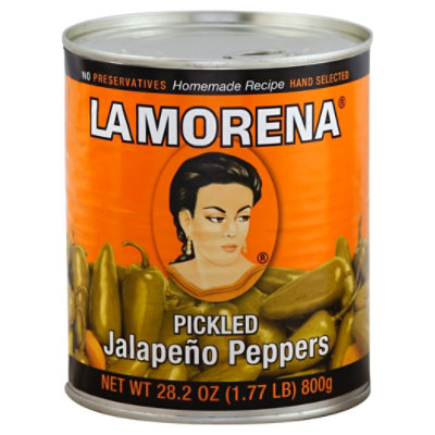 La Morena Pickled Jalapeno Peppers Can - 28.2 Oz
