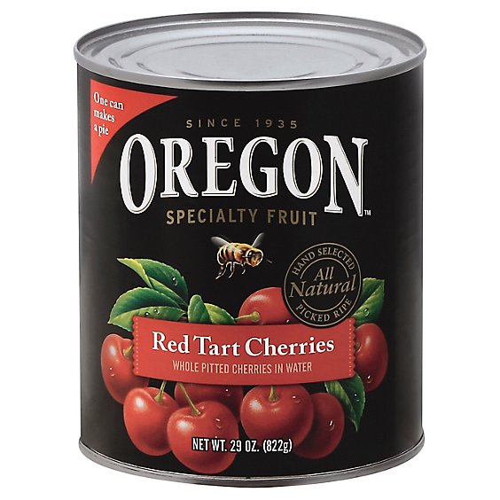 Oregon Cherries Pitted Whole in Water Red Tart - 29 Oz