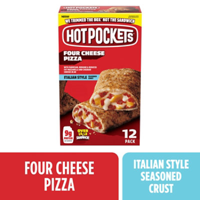 Hot Pockets Four Cheese Pizza Sandwiches Box 12 Count - 51 Oz