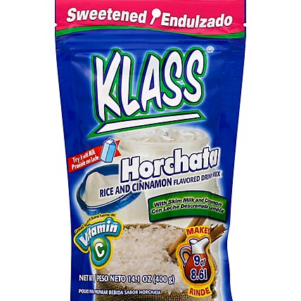 Klass Drink Mix Sweetened Horchata Rice And Cinnamon Pouch - 14.1 Oz - Image 2