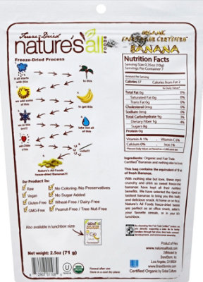 Natures All Foods Banana Organic - 2.5 Oz - Image 3