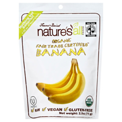 Natures All Foods Freeze & Dried Organic Banana, 2.5 Oz (Pack of 12) 