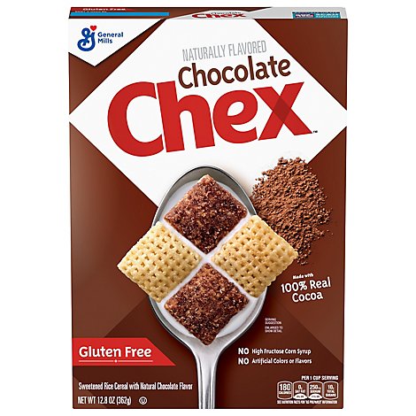 Chex Cereal Rice Gluten Free Chocolate - 12.8 Oz