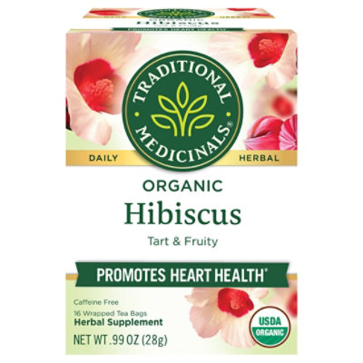 Traditional Medicinals Herbal Tea Organic Hibiscus - 16 Count