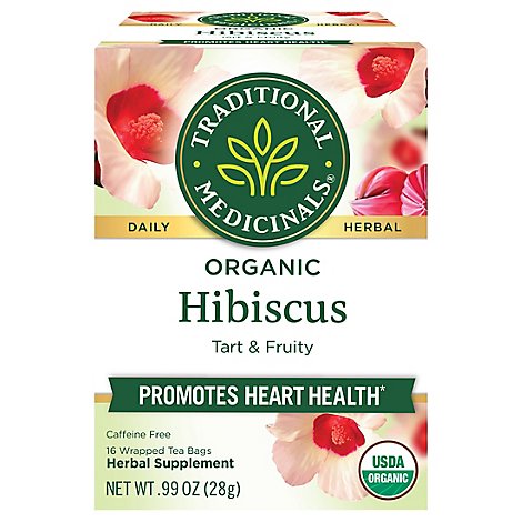 Traditional Medicinals Herbal Tea Organic Hibiscus - 16 Count