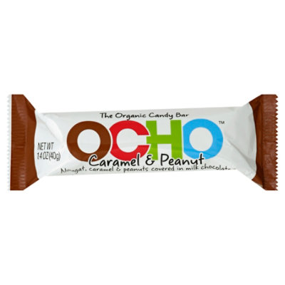 Ocho Candy Bar Organic Peanut Caramel - Each