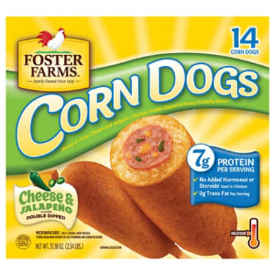 Foster Farms Corn Dog Cheese & Jalapeno - 37.38 Oz