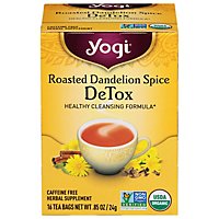 Yogi Herbal Supplement Tea Detox Roasted Dandelion Spice 16 Count - 1.12 Oz - Image 1