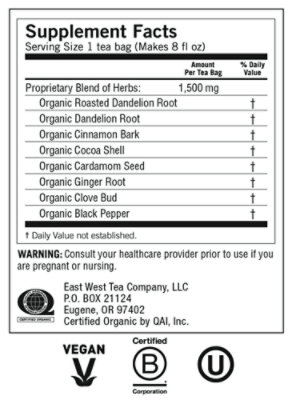 Yogi Herbal Supplement Tea Detox Roasted Dandelion Spice 16 Count - 1.12 Oz - Image 2