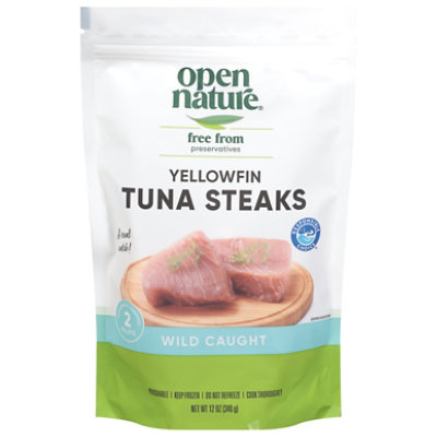 Open Nature Yellowfin Tuna Steaks Wild Caught - 12 Oz
