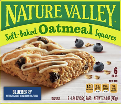 Nature Valley Oatmeal Squares Soft-Baked Blueberry - 6-1.24 Oz - Image 6