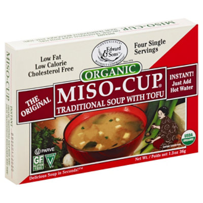 Edward & Sons Miso-Cup Soup Organic Traditional With Tofu - 1.3 Oz - Image 1