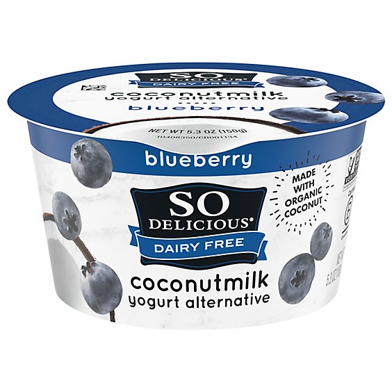 So Delicious Dairy Free Blueberry Coconut Milk Yogurt Cup - 5.3 Oz