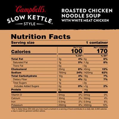 Campbell's Slow Kettle Roasted Chicken Noodle Soup with White Meat Chicken - 15.5 Oz - Image 3