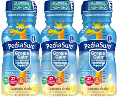 PediaSure Grow & Gain Kids Nutritional Shake Ready To Drink Banana - 6-8 Fl. Oz. - Image 1