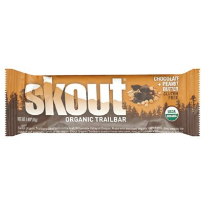 Skout Organic Trailbar Chocolate Plus Peanut Butter Gluten Free - 1.8 Oz