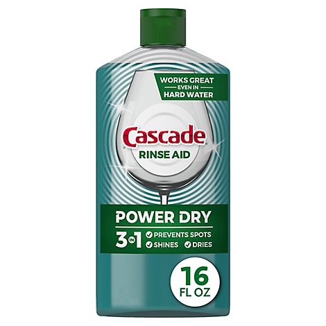 Cascade Dishwasher Power Dry Rinse Aid - 16 Fl. Oz.