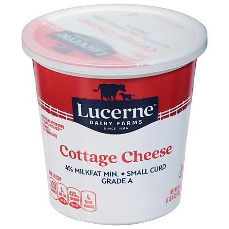 Lucerne Cheese Cottage Small Curd 4% Milkfat Min. - 24 Oz