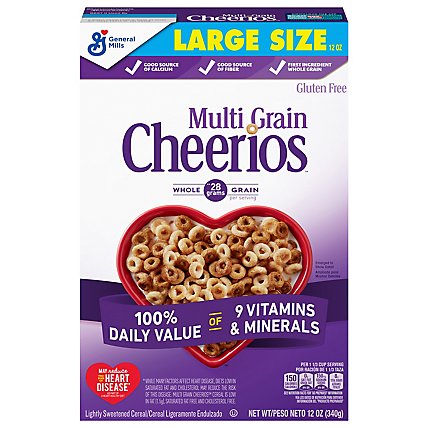 Cheerios Cereal Multi Grain Lightly Sweetened Box - 12 Oz - Image 1