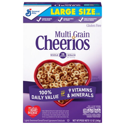 Cheerios Cereal Multi Grain Lightly Sweetened Box - 12 Oz - Image 1