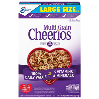 Cheerios Cereal Multi Grain Lightly Sweetened Box - 12 Oz