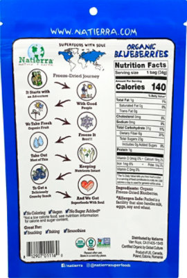 Natures All Foods Blueberry Organic - 1.2 Oz - Image 6