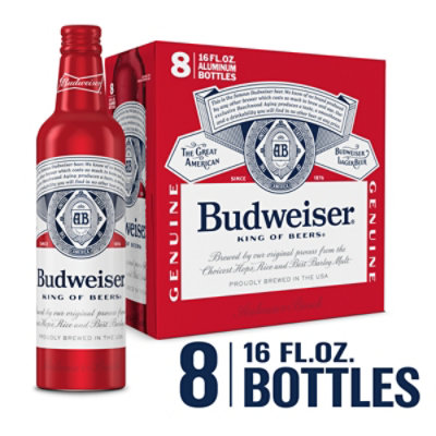 Budweiser Beer In Aluminum Bottles - 8-16 Fl. Oz. - Image 1