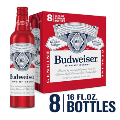 Budweiser American Lager Beer in  Aluminum Bottles - 8 - 16 Fl. Oz. - Image 2