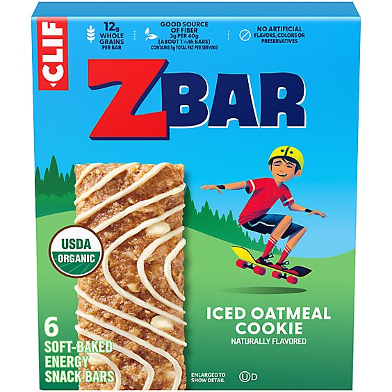 CLIF Kid Zbar Iced Oatmeal Cookie Organic Snack Bars - 6 CLIF Kid Zbar Iced Oatmeal Cookie Organic Snack Bars - 6